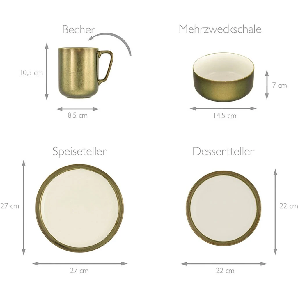 CreaTable Kombiservice »Modern Industrial«, (Set, 8 tlg., Kaffeeservice und Tafelservice im Set, für 2 Personen), Service, Spezialglasur in weiß mit glänzenden Sprenkeln CreaTable Kombiservice »Modern Industrial«, (Set, 8 Tlg., Kaffeeservice Und Tafelservice Im Set, Für 2 Personen), Service, Spezialglasur In Weiß Mit Glänzenden Sprenkeln -Creatable 04febc5b7296b6586b1f0e6839c828d7