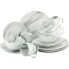 CreaTable Kombiservice »Marmor«, (Set, 16 Tlg., Kaffeeservice Und Tafelservice Im Set, Für 4 Personen), Service, Tolle Optik -Creatable 0e0aa3cb72180dafb16963473dafc731