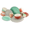 CreaTable Kombiservice »Bella Casa Fashion«, (Set, 16 Tlg., Kaffeeservice Und Tafelservice Im Set, Für 4 Personen), Service, Handgemaltes Spiral-Dekor -Creatable 11411333ae73d51dc207296be62d709d