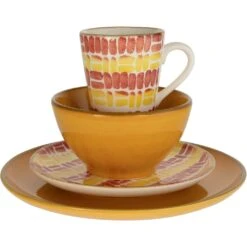 CreaTable Kombiservice »Marbella«, (Set, 16 Tlg., Kaffeeservice Und Tafelservice Im Set, Für 4 Personen), Service, Südländisches Dekor, Made In Europe -Creatable 1672deb2fe36d8188c3367bba006bb68