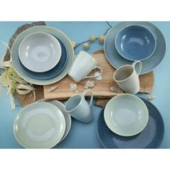 CreaTable Kombiservice »Reactive«, (Set, 16 Tlg., Kaffeeservice Und Tafelservice Im Set, Für 4 Personen), Service, Jedes Stück Ist Ein Unikat -Creatable 1a2e127e2e3db5c665f1f689d7f543f6