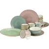 CreaTable Kombiservice »Samba«, (Set, 16 Tlg., Kaffeeservice Und Tafelservice Im Set, Für 4 Personen), Service, Handgemalter Spiraldekor, 4 Pastellfarben -Creatable 24fc770a6ee2a8f01c1185a55dc94cfe