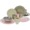 CreaTable Kombiservice »Flora Colors«, (Set, 16 Tlg., Kaffeeservice Und Tafelservice Im Set, Für 4 Personen), Service, Traditionelle Form Im Landhausstil, Festoniert Und Mit Relief -Creatable 29c1e32a60033c8fdeb6681e78fb6e74