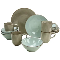 CreaTable Kombiservice »OSLO«, (Set, 16 Tlg., Kaffeeservice Und Tafelservice Im Set, Für 4 Personen), Service, Antik-Look