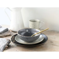 CreaTable Kombiservice »Industrial Gold«, (Set, 16 Tlg., Kaffeeservice Und Tafelservice Im Set, Für 4 Personen), Service, Sprenkelglasur -Creatable 2f40f3a202c26bafd4732e3e5984f49b