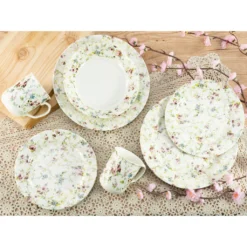 CreaTable Kombiservice »Rose Garden«, (Set, 16 Tlg., Kaffeeservice Und Tafelservice Im Set, Für 4 Personen), Service, Fein Gearbeitete Rosenmotive, Vintage-Stil -Creatable 30ffb2de30620e4048f560d889b364a5