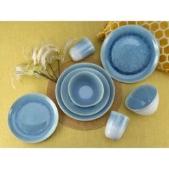 CreaTable Kombiservice »Aquarius«, (Set, 16 Tlg., Kaffeeservice Und Tafelservice Im Set, Für 4 Personen), Service, Reaktivglasur, Satte Haptik, Made In Europe -Creatable 33576be8f6aca2385fcb103c92dc5991