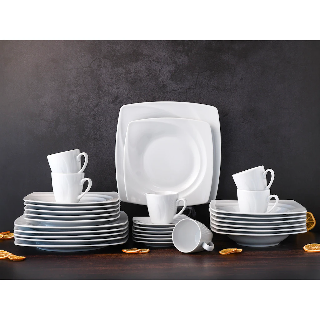 CreaTable Kombiservice »Celebration«, (Set, 30 tlg., Kaffeeservice und Tafelservice im Set, für 6 Personen), Service, weiß, spülmaschinenfest CreaTable Kombiservice »Celebration«, (Set, 30 Tlg., Kaffeeservice Und Tafelservice Im Set, Für 6 Personen), Service, Weiß, Spülmaschinenfest -Creatable 3360fd36636fa9bb8cd2ea45b76e799b