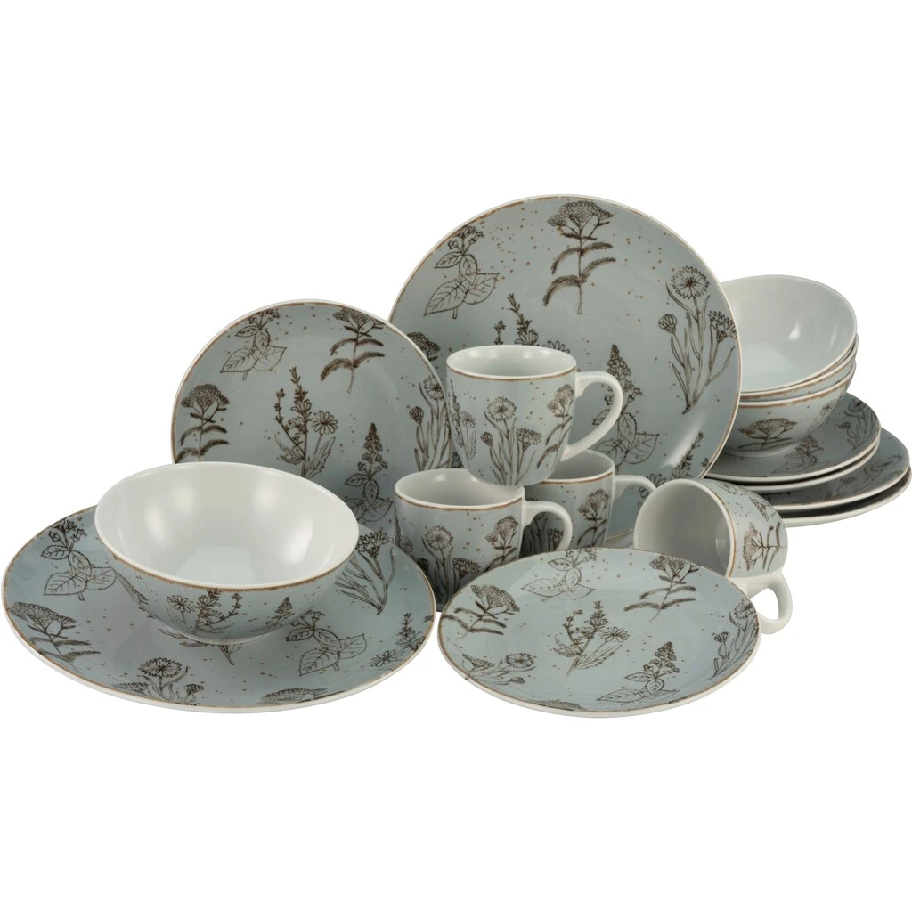 CreaTable Kombiservice »Vintage Flowers«, (Set, 16 tlg., Kaffeeservice und Tafelservice im Set, für 4 Personen), Service, Dekor mit getrockneten Blüten und Gräsern, Made in Europe CreaTable Kombiservice »Vintage Flowers«, (Set, 16 Tlg., Kaffeeservice Und Tafelservice Im Set, Für 4 Personen), Service, Dekor Mit Getrockneten Blüten Und Gräsern, Made In Europe -Creatable 383c1f3314ad98beb701c4f91f02bd8b