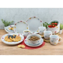 CreaTable Kombiservice »Summertime«, (Set, 10 Tlg., Kaffeeservice Und Tafelservice Im Set, Für 2 Personen), Service, Mit Streublümchen-Dekor, Made In Europe -Creatable 385a84546c3920a9ee087604f3becd54