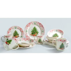 CreaTable Kombiservice »Season Greeting«, (16 Tlg., Kaffeeservice Und Tafelservice Im Set, Für 4 Personen), Service, Traditionelles Weihnachtsmotiv -Creatable 38effe6fb09a5d6fed8bb24b684bf41a