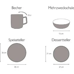 CreaTable Kombiservice »Canvas«, (Set, 16 Tlg., Kaffeeservice Und Tafelservice Im Set, Für 4 Personen), Service, Leinenstruktur, Nordische Farben 4 CreaTable Kombiservice »Canvas«, (Set, 16 Tlg., Kaffeeservice Und Tafelservice Im Set, Für 4 Personen), Service, Leinenstruktur, Nordische Farben -Creatable 43a0f38763334940a46a26421d71653c