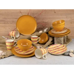 CreaTable Kombiservice »Marbella«, (Set, 16 Tlg., Kaffeeservice Und Tafelservice Im Set, Für 4 Personen), Service, Südländisches Dekor, Made In Europe -Creatable 462640eabcb7ffd4de4409cd7e2ad8b7
