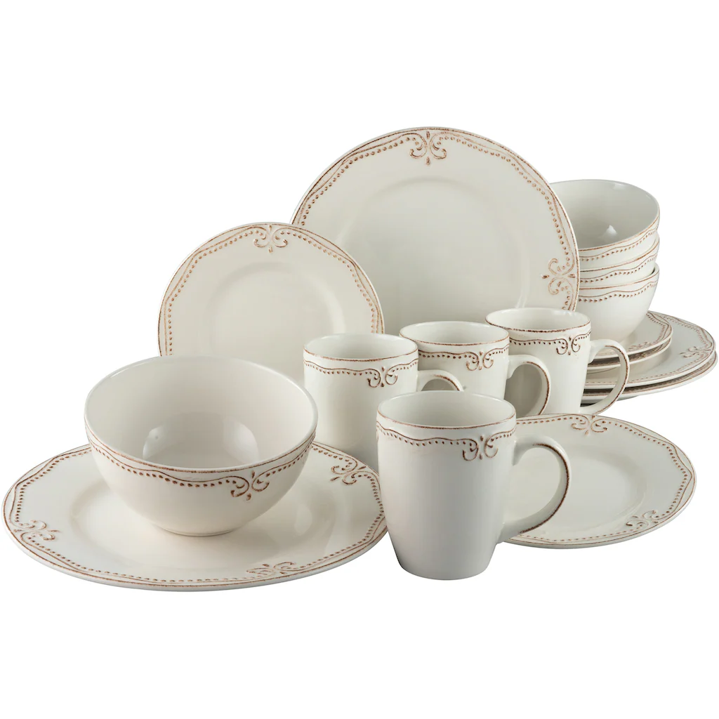 CreaTable Kombiservice »Romantic Vintage«, (Set, 16 tlg., Kaffeeservice und Tafelservice im Set, für 4 Personen), Service, edles Perlenrelief, nostalgisches Design CreaTable Kombiservice »Romantic Vintage«, (Set, 16 Tlg., Kaffeeservice Und Tafelservice Im Set, Für 4 Personen), Service, Edles Perlenrelief, Nostalgisches Design -Creatable 47a73341db54a1888e68ab0f01e5ea09