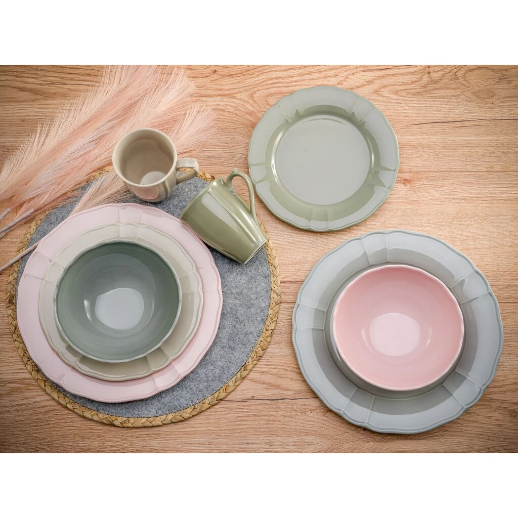 CreaTable Kombiservice »Flora colors«, (Set, 16 tlg., Kaffeeservice und Tafelservice im Set, für 4 Personen), Service, Traditionelle Form im Landhausstil, festoniert und mit Relief CreaTable Kombiservice »Flora Colors«, (Set, 16 Tlg., Kaffeeservice Und Tafelservice Im Set, Für 4 Personen), Service, Traditionelle Form Im Landhausstil, Festoniert Und Mit Relief -Creatable 48f4de304d8bb46310ae587f1cac7f58