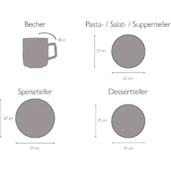 CreaTable Kombiservice »Lava Stone«, (Set, 16 Tlg., Kaffeeservice Und Tafelservice Im Set, Für 4 Personen), Service, Schwarz, Erhabenenes Relief In Einer Kreisförmigen Lava Optik -Creatable 4a1f7bb9e6ea9d7eae260ecfb20f5234