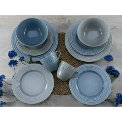 CreaTable Kombiservice »Stripes Colors«, (Set, 16 Tlg., Kaffeeservice Und Tafelservice Im Set, Für 4 Personen), Service, Neue Fahnenform, Umlaufendes Rillenrelief, Made In Europe -Creatable 4eabd2f882aebcb12fa7d7dd27f77ef4