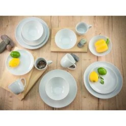 CreaTable Kombiservice »Bistrot«, (Set, 16 Tlg., Kaffeeservice Und Tafelservice Im Set, Für 4 Personen), Service, Weiß, Profi-Qualität, Zeitlos U. Funktionell, Made In Europe -Creatable 511f541ed6e30a38aa5ae7e6b79b4fb3