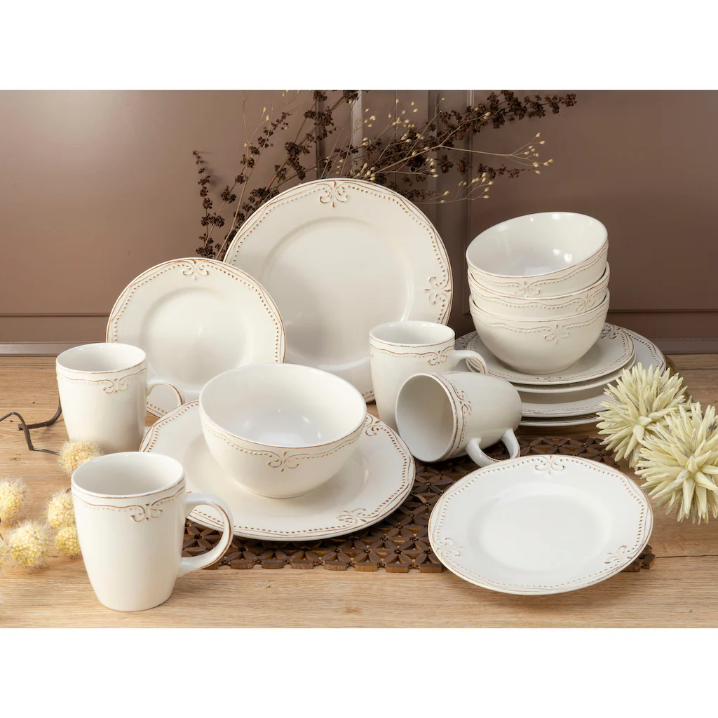 CreaTable Kombiservice »Romantic Vintage«, (Set, 16 tlg., Kaffeeservice und Tafelservice im Set, für 4 Personen), Service, edles Perlenrelief, nostalgisches Design CreaTable Kombiservice »Romantic Vintage«, (Set, 16 Tlg., Kaffeeservice Und Tafelservice Im Set, Für 4 Personen), Service, Edles Perlenrelief, Nostalgisches Design -Creatable 5353bc14429134071d94754c268c62e6