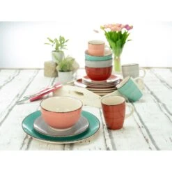 CreaTable Kombiservice »Bella Casa Fashion«, (Set, 16 Tlg., Kaffeeservice Und Tafelservice Im Set, Für 4 Personen), Service, Handgemaltes Spiral-Dekor -Creatable 543cadea1e0cc1a051d92976f767d4fc