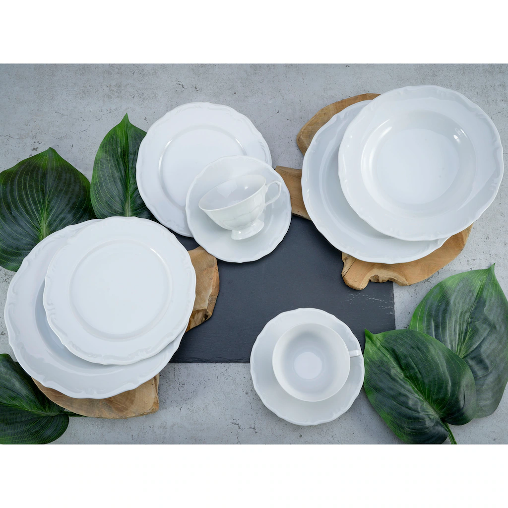 CreaTable Kombiservice »Maria Theresia«, (Set, 30 tlg., Kaffeeservice und Tafelservice im Set, für 6 Personen), Service, weiß, klassische, traditionelle Form, mikrowellengeeignet CreaTable Kombiservice »Maria Theresia«, (Set, 30 Tlg., Kaffeeservice Und Tafelservice Im Set, Für 6 Personen), Service, Weiß, Klassische, Traditionelle Form, Mikrowellengeeignet -Creatable 569051189f9dee2034affd8a3e6408fc