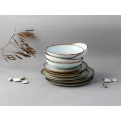 CreaTable Tafelservice »Stone Town«, (Set, 12 Tlg., Teller Set Für 4 Personen), Service, Organische Form, Widerstandsfähige Glasur, Handmade Charakter -Creatable 5d5dedcf820a818336ea3b8c110f6cb7