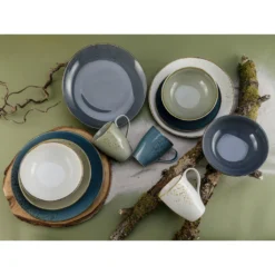 CreaTable Kombiservice »NATURE COLLECTION Nordic Style«, (Set, 16 Tlg., Kaffeeservice Und Tafelservice Im Set, Für 4 Personen), Service, Handwerklicher Look -Creatable 65174b0d67260318d9a0f83d323eab92