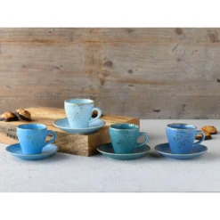 CreaTable Espressotasse »Kaffeetasse NATURE COLLECTION Aqua«, (Set, 8 Tlg.), Tassen Set, Aktuelle Blautöne Mit Sprenkel, 4 Tassen, 4 Untertassen 6 CreaTable Espressotasse »Kaffeetasse NATURE COLLECTION Aqua«, (Set, 8 Tlg.), Tassen Set, Aktuelle Blautöne Mit Sprenkel, 4 Tassen, 4 Untertassen -Creatable 6603d401e4fc58e30c710a8d4ce9b552