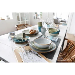 CreaTable Kombiservice »NATURE COLLECTION«, (Set, 16 Tlg., Kaffeeservice Und Tafelservice Im Set, Für 4 Personen), Service, Harmonische Naturglasur, Spülmaschinengeeignet -Creatable 664fe876ca28201c8f56f219aa259904