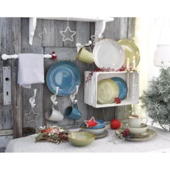 CreaTable Kombiservice »NATURE COLLECTION«, (Set, 16 Tlg., Kaffeeservice Und Tafelservice Im Set, Für 4 Personen), Service, Harmonische Naturglasur, Spülmaschinengeeignet -Creatable 678a531749ed2fcb6d2b700c0673a8f9