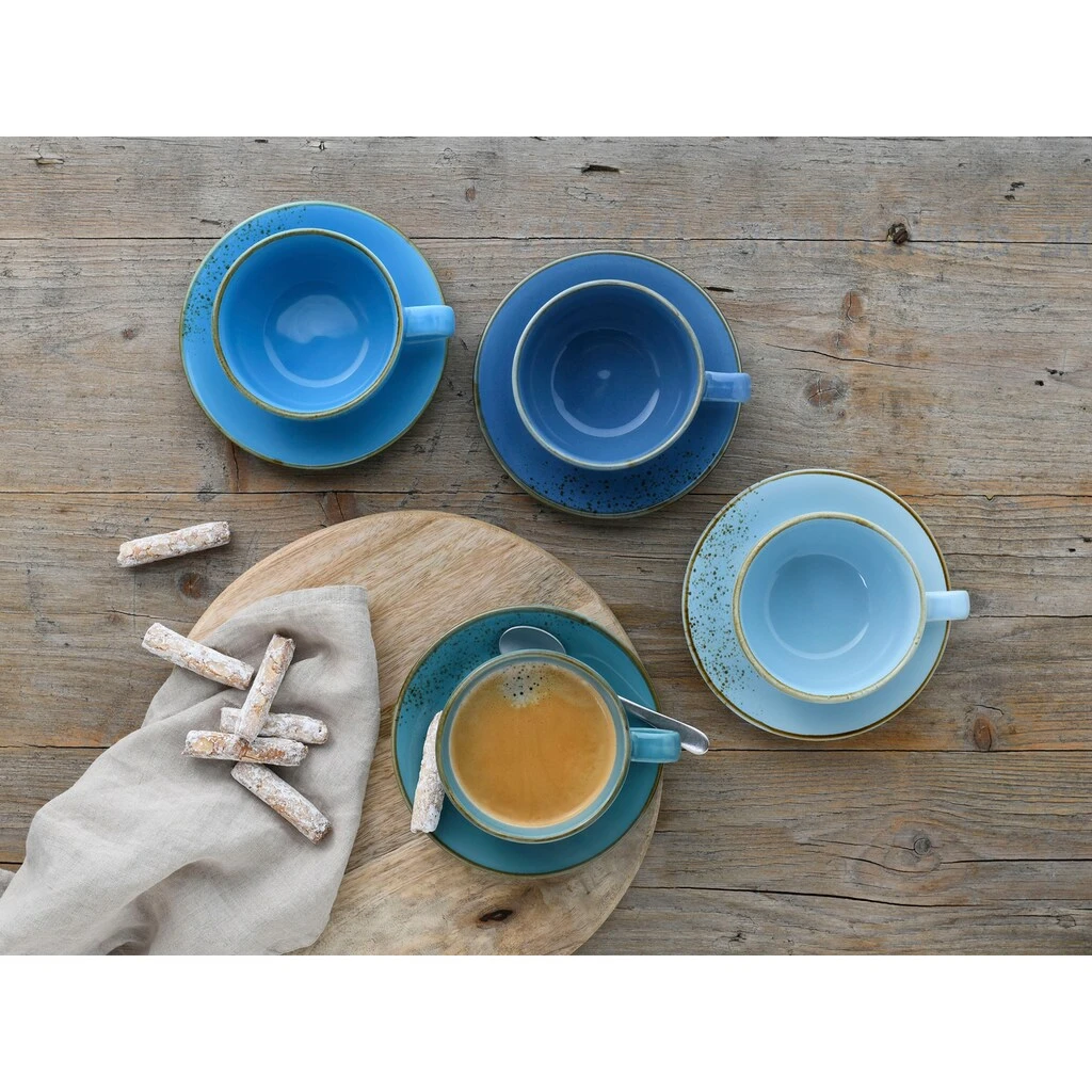 CreaTable Cappuccinotasse »Kaffeetasse NATURE COLLECTION Aqua«, (Set, 8 tlg.), Tassen Set, aktuelle Blautöne mit Sprenkel, 4 Tassen, 4 Untertassen CreaTable Cappuccinotasse »Kaffeetasse NATURE COLLECTION Aqua«, (Set, 8 Tlg.), Tassen Set, Aktuelle Blautöne Mit Sprenkel, 4 Tassen, 4 Untertassen -Creatable 695f10896e0ecc82c8a581c33bb39e26