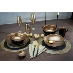 CreaTable Kombiservice »Glamour Gold«, (Set, 16 Tlg., Kaffeeservice Und Tafelservice Im Set, Für 4 Personen), Service, Metallische Farben 5 CreaTable Kombiservice »Glamour Gold«, (Set, 16 Tlg., Kaffeeservice Und Tafelservice Im Set, Für 4 Personen), Service, Metallische Farben -Creatable 74d1367ff733838aab49e318a9f54f81