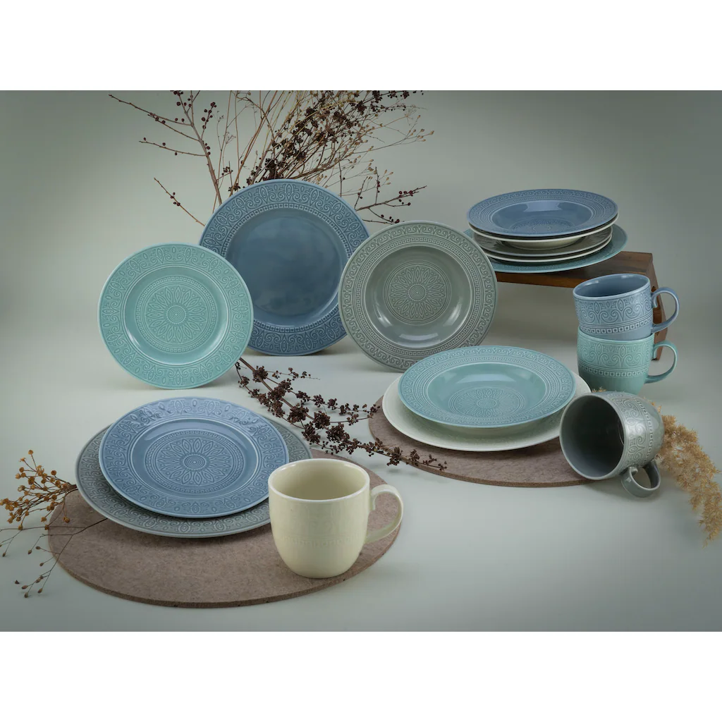 CreaTable Kombiservice »Classico colors«, (Set, 16 tlg., Kaffeeservice und Tafelservice im Set, für 4 Personen), Service, neue Fahnenform mit ausdrucksstarkem Relief, Made in Europe CreaTable Kombiservice »Classico Colors«, (Set, 16 Tlg., Kaffeeservice Und Tafelservice Im Set, Für 4 Personen), Service, Neue Fahnenform Mit Ausdrucksstarkem Relief, Made In Europe -Creatable 75523bdf17374bbb5dde2a935037c249