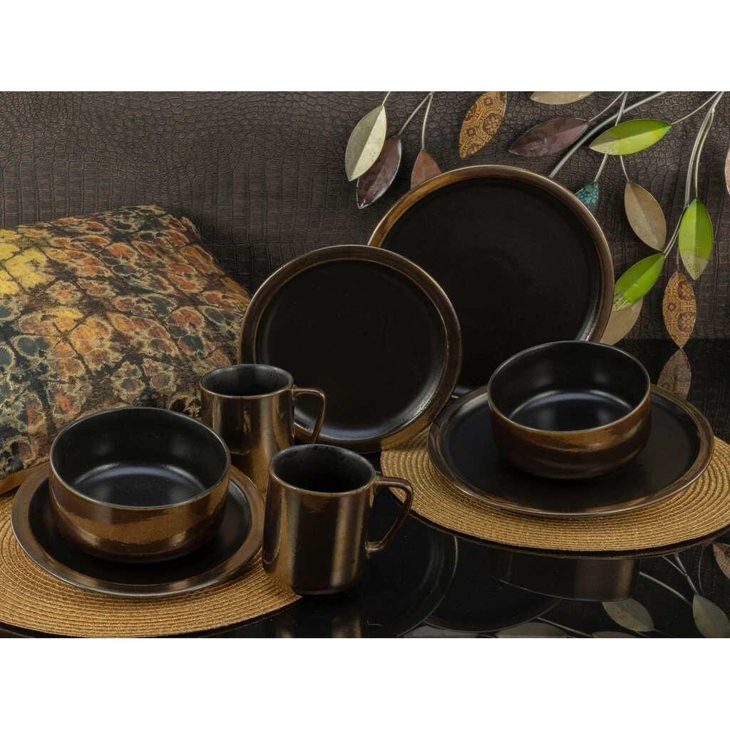 CreaTable Kombiservice »Modern Industrial«, (Set, 8 tlg., Kaffeeservice und Tafelservice im Set, für 2 Personen), Service, Spezialglasur in schwarz mit glänzenden Sprenkeln CreaTable Kombiservice »Modern Industrial«, (Set, 8 Tlg., Kaffeeservice Und Tafelservice Im Set, Für 2 Personen), Service, Spezialglasur In Schwarz Mit Glänzenden Sprenkeln -Creatable 7bde91423a3a66ef88c7abf4bc9c73d4