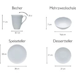 CreaTable Kombiservice »Sofia«, (Set, 8 Tlg., Kaffeeservice Und Tafelservice Im Set, Für 2 Personen), Service, Trendige Coupeform, Klassisch Elegantes Relief 7 CreaTable Kombiservice »Sofia«, (Set, 8 Tlg., Kaffeeservice Und Tafelservice Im Set, Für 2 Personen), Service, Trendige Coupeform, Klassisch Elegantes Relief -Creatable 7bfab25390b8dc95ba07813a66ba69c5