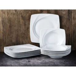 CreaTable Tafelservice »Celebration«, (Set, 12 Tlg., Teller Set Für 6 Personen), Teller Set, Weiß, Spülmaschinenfest, Made In Germany -Creatable 7bfc4553fc8dfe9a162e10ab4bed9d34