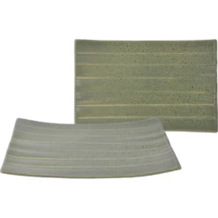 CreaTable Servierplatte »Banana Leaf«, (Set, 2 Tlg.), Servier Set, Topaktueller „Street Food“ Trend