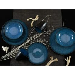 CreaTable Kombiservice »Capri«, (Set, 16 Tlg., Kaffeeservice Und Tafelservice Im Set, Für 4 Personen), Service, Intensiv Blaue Reaktivfarbe, Bicolor -Creatable 820adeab36a5c15748587a6bb3724218