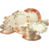 CreaTable Kombiservice »Crimson«, (Set, 30 Tlg., Kaffeeservice Und Tafelservice Im Set, Für 6 Personen), Service, Frische Farben, Rosendekor -Creatable 85ab515f601aefc3385c581fcf38adf3