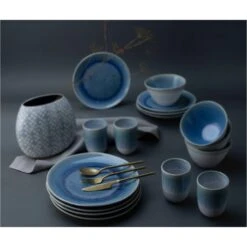 CreaTable Kombiservice »Aquarius«, (Set, 16 Tlg., Kaffeeservice Und Tafelservice Im Set, Für 4 Personen), Service, Reaktivglasur, Satte Haptik, Made In Europe -Creatable 8f482642bad192c6ecb3fee0753c293d