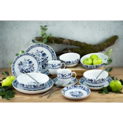 CreaTable Kombiservice »Allround Zwiebelmuster«, (Set, 10 Tlg., Kaffeeservice Und Tafelservice Im Set, Für 2 Personen), Service, Mit Traditionellem Zwiebelmuster-Dekor, Made In Europe -Creatable 91078a8ba296d52d1090a2e6b391ee04