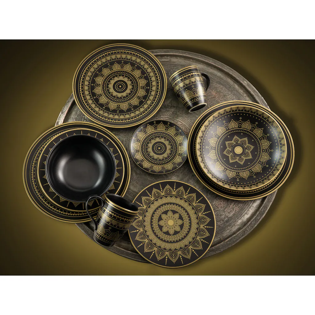 CreaTable Kombiservice »Mandala Gold«, (Set, 8 tlg., Kaffeeservice und Tafelservice im Set, für 2 Personen), Service, goldene orientalische Motive CreaTable Kombiservice »Mandala Gold«, (Set, 8 Tlg., Kaffeeservice Und Tafelservice Im Set, Für 2 Personen), Service, Goldene Orientalische Motive -Creatable 91aab3207f367de44ea3c0ddbc1a89d5