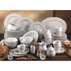 CreaTable Kombiservice »Arianne«, (Set, 61 Tlg., Kaffeeservice Und Tafelservice Im Set, Für 8 Personen), Service, Weiß, Klassische, Traditionelle Form, Made In Europe 3 CreaTable Kombiservice »Arianne«, (Set, 61 Tlg., Kaffeeservice Und Tafelservice Im Set, Für 8 Personen), Service, Weiß, Klassische, Traditionelle Form, Made In Europe -Creatable 93bb7350b657b2499cd816389872c202