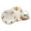 CreaTable Tafelservice »Flora Orchard«, (Set, 12 Tlg., Teller Set Für 6 Personen), Service, Früchtedekor