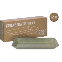 CreaTable Servierschale »Tray Kebab«, 2 Tlg., Aus Steinzeug, Snackschale, Topaktueller „Street Food“ Trend -Creatable 952c62b742b22a71d99a3f0f145f6cfa