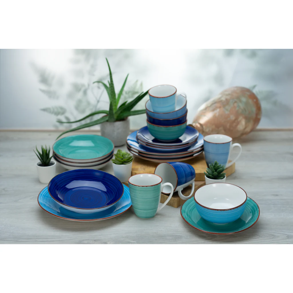 CreaTable Kombiservice »Copacabana«, (Set, 20 tlg., Kaffeeservice und Tafelservice im Set, für 4 Personen), Service, handgemalter Spiraldekor, moderne Coupeform CreaTable Kombiservice »Copacabana«, (Set, 20 Tlg., Kaffeeservice Und Tafelservice Im Set, Für 4 Personen), Service, Handgemalter Spiraldekor, Moderne Coupeform -Creatable 9a06ac1f19d04f0998d9af70f2286dc0