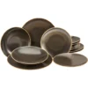 CreaTable Tafelservice »Rusty«, (Set, 12 Tlg., Teller Set Für 4 Personen), Service, Seidenmatte Glasur -Creatable 9a4b1715abcd1959f3ea4dff0f65ba84