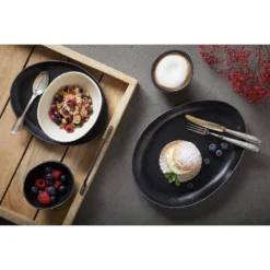 CreaTable Kombiservice »Pietra«, (Set, 16 Tlg., Kaffeeservice Und Tafelservice Im Set, Für 4 Personen), Service, Organische Form In Steintönen, Jedes Stück Ein Unikat -Creatable 9a6b25099442488effb794fb9d5b225d