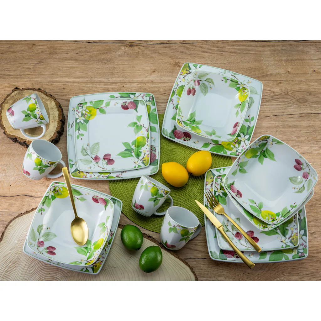 CreaTable Kombiservice »Victoria Royal Orchard«, (Set, 16 tlg., Kaffeeservice und Tafelservice im Set, für 4 Personen), Service, quadratischen Form, oppulenter Obst- und Beeren Dekor CreaTable Kombiservice »Victoria Royal Orchard«, (Set, 16 Tlg., Kaffeeservice Und Tafelservice Im Set, Für 4 Personen), Service, Quadratischen Form, Oppulenter Obst- Und Beeren Dekor -Creatable 9b6391a12850fb4b51748e813f465231