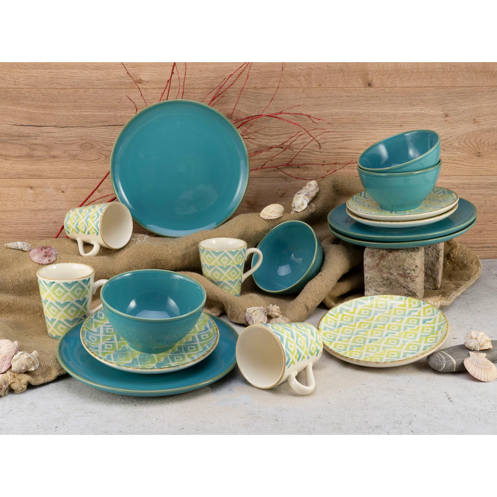 CreaTable Kombiservice »Sevilla«, (Set, 16 tlg., Kaffeeservice und Tafelservice im Set, für 4 Personen), Service, Fliesenmotiv, Made in Europe CreaTable Kombiservice »Sevilla«, (Set, 16 Tlg., Kaffeeservice Und Tafelservice Im Set, Für 4 Personen), Service, Fliesenmotiv, Made In Europe -Creatable 9ebb7ac1e3c45690bb3d8c1b55f52275